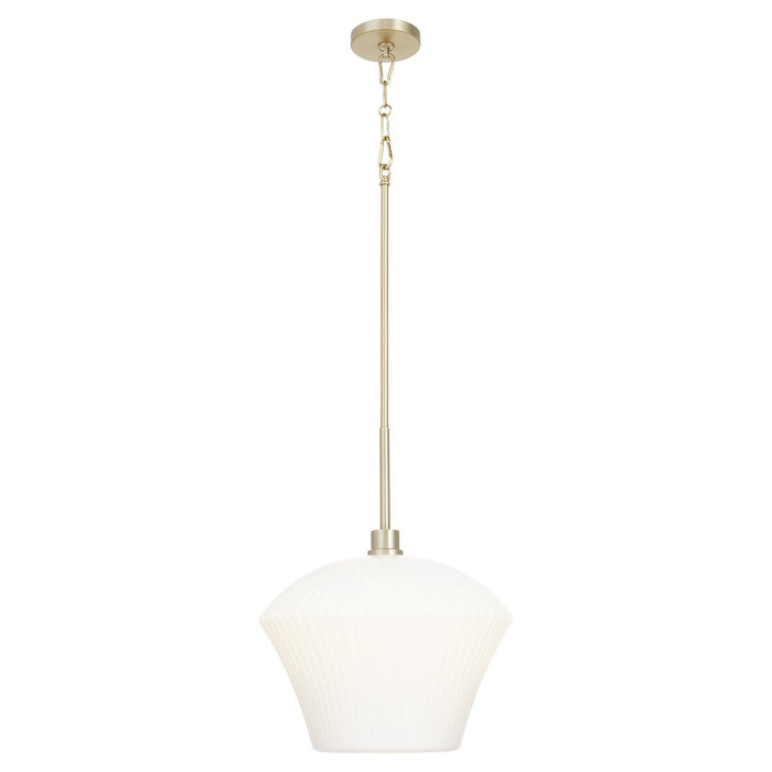 Quorum 8221-15-80 One Light Pendant, Aged Brass