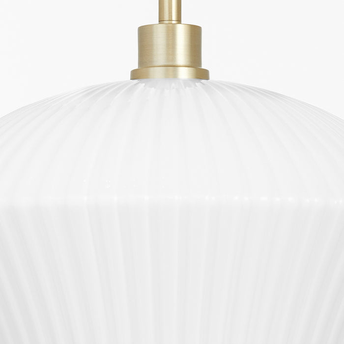 Quorum 8221-15-80 One Light Pendant, Aged Brass
