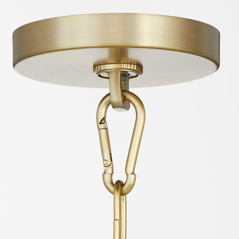 Quorum 8221-15-80 One Light Pendant, Aged Brass
