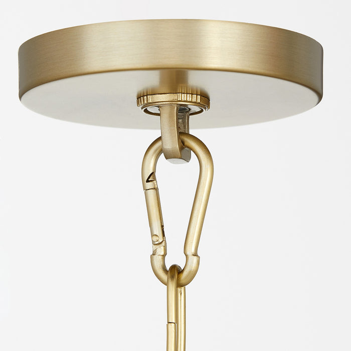 Quorum 8221-15-80 One Light Pendant, Aged Brass
