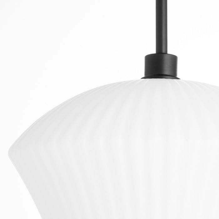 Quorum 8221-15-59 One Light Pendant, Matte Black