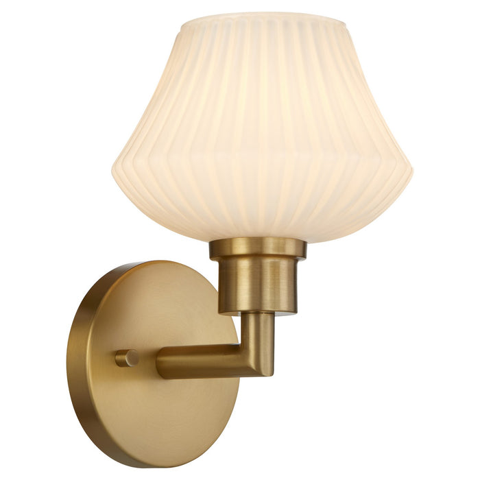 Quorum 5221-1-80 One Light Wall Mount, Aged Brass