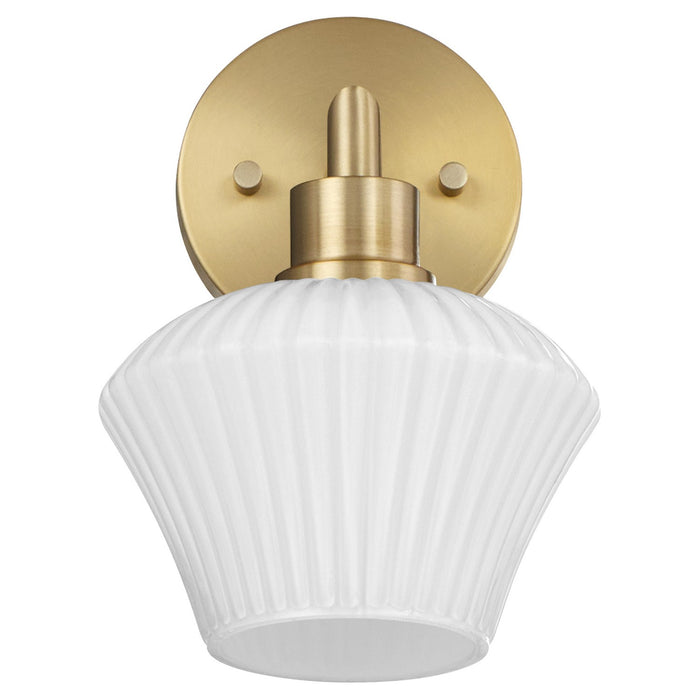 Quorum 5221-1-80 One Light Wall Mount, Aged Brass