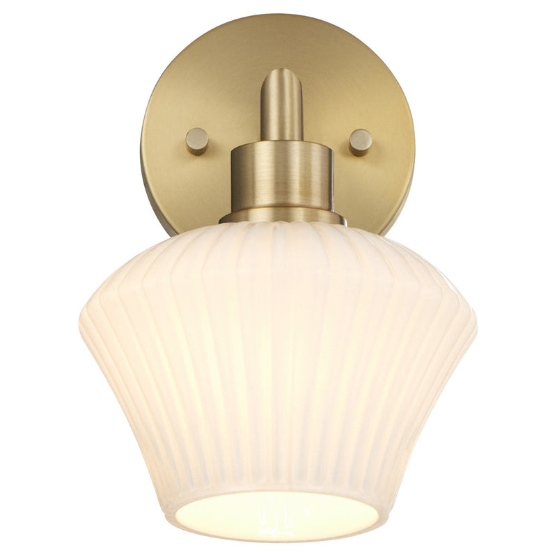 Quorum 5221-1-80 One Light Wall Mount, Aged Brass