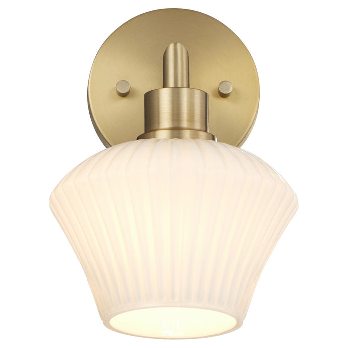 Quorum 5221-1-80 One Light Wall Mount, Aged Brass