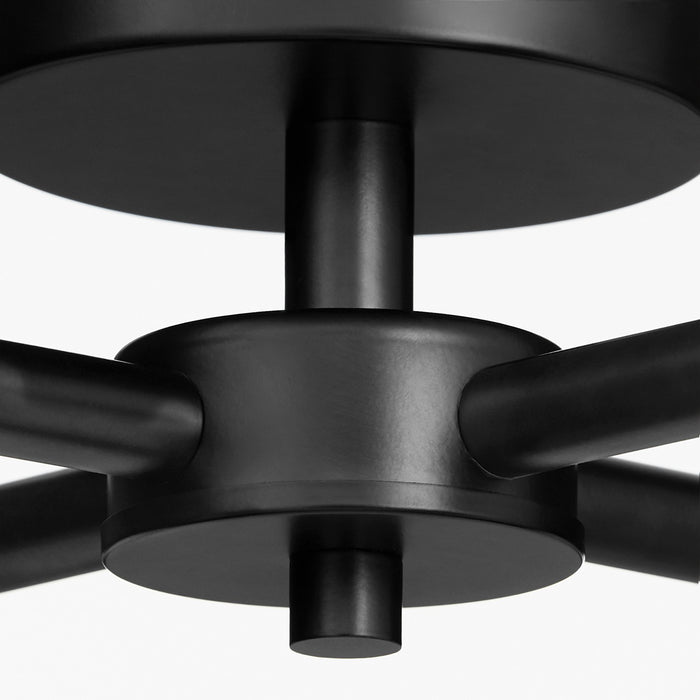 Quorum 3221-26-59 Four Light Flush Mount, Matte Black