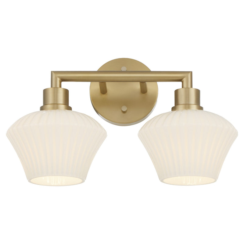 Quorum 5221-2-80 Two Light Vanity, Aged Brass