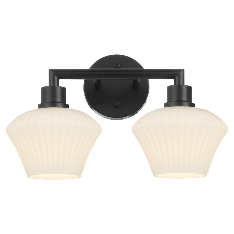Quorum 5221-2-59 Two Light Vanity, Matte Black