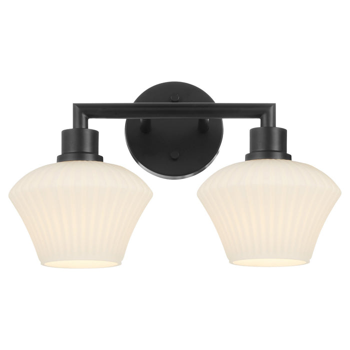 Quorum 5221-2-59 Two Light Vanity, Matte Black