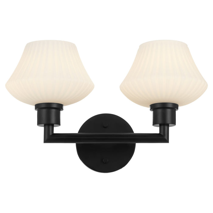 Quorum 5221-2-59 Two Light Vanity, Matte Black