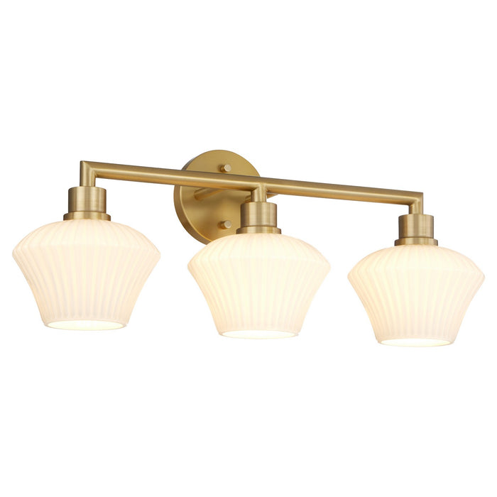 Quorum 5221-3-80 Three Light Vanity, Aged Brass