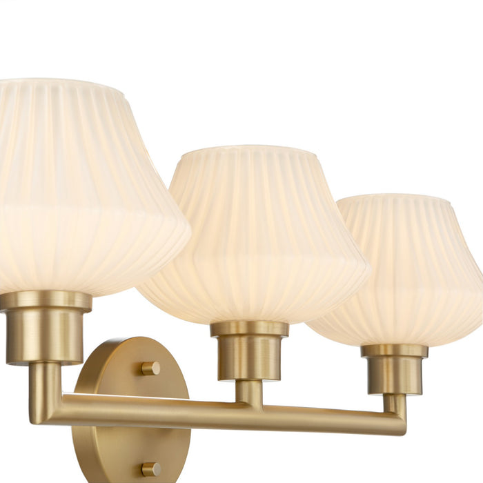 Quorum 5221-3-80 Three Light Vanity, Aged Brass