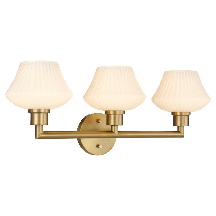 Quorum 5221-3-80 Three Light Vanity, Aged Brass