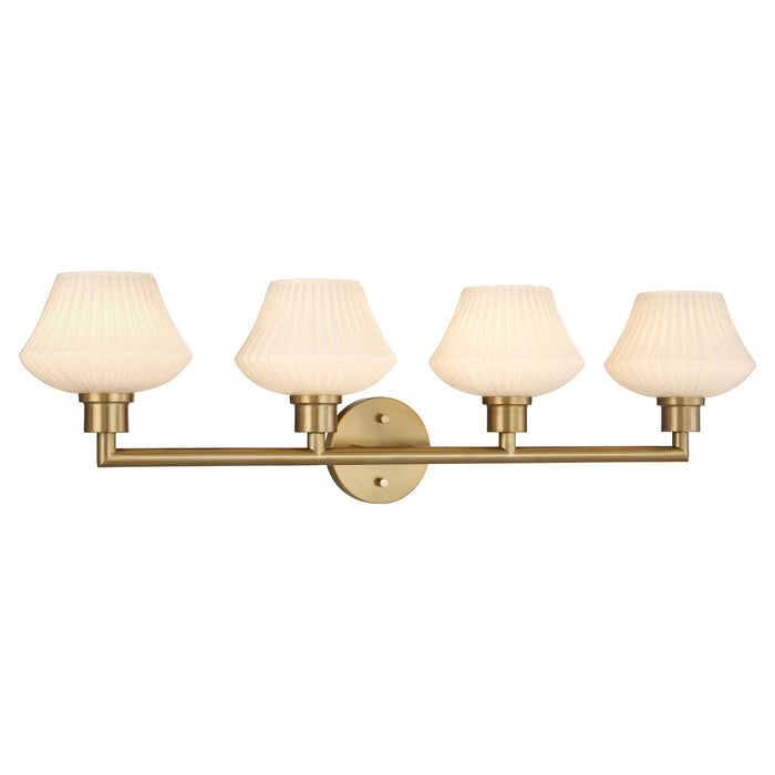Quorum 5221-4-80 Four Light Vanity, Aged Brass