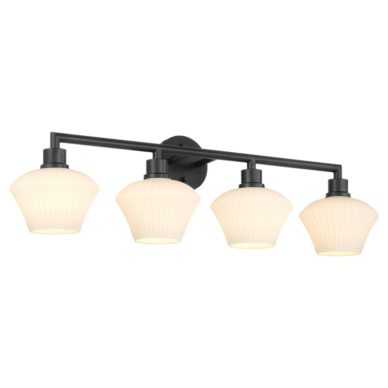 Quorum 5221-4-59 Four Light Vanity, Matte Black