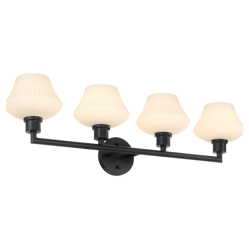 Quorum 5221-4-59 Four Light Vanity, Matte Black