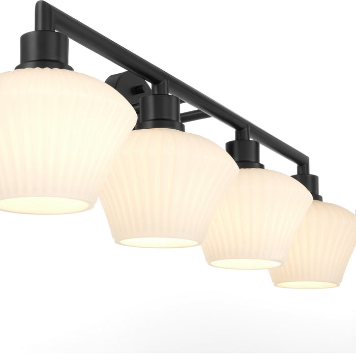 Quorum 5221-4-59 Four Light Vanity, Matte Black