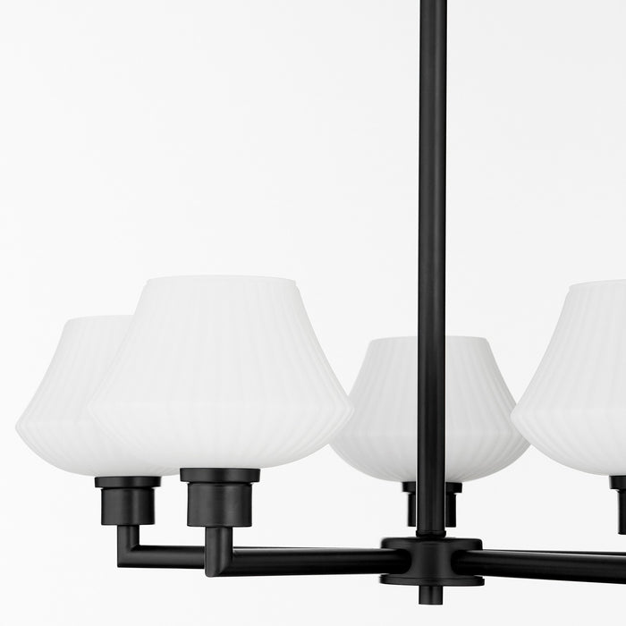 Quorum 6221-5-59 Five Light Chandelier, Matte Black