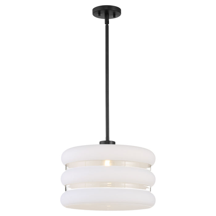 Quorum 806-59 One Light Pendant, Matte Black