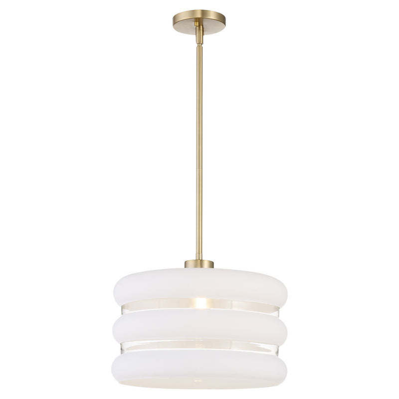 Quorum 806-80 One Light Pendant, Aged Brass
