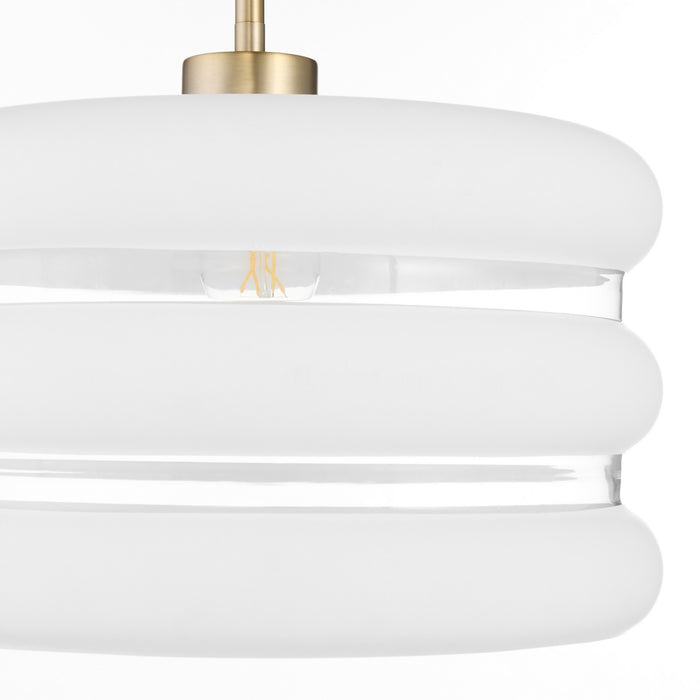 Quorum 806-80 One Light Pendant, Aged Brass