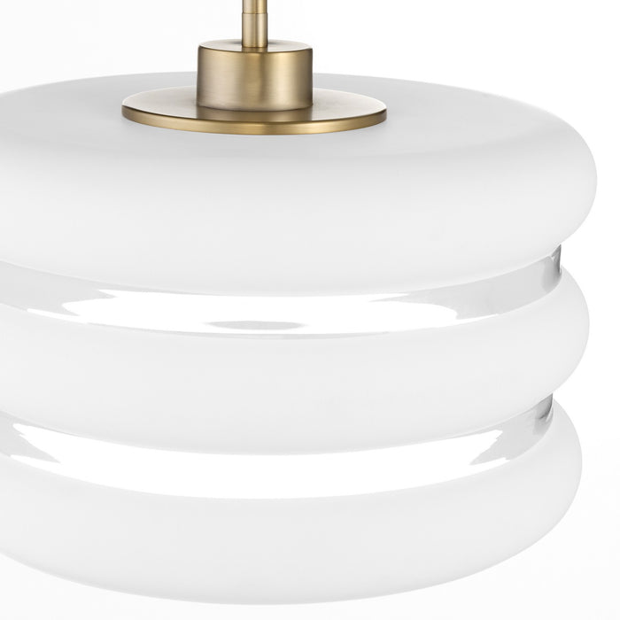 Quorum 806-80 One Light Pendant, Aged Brass