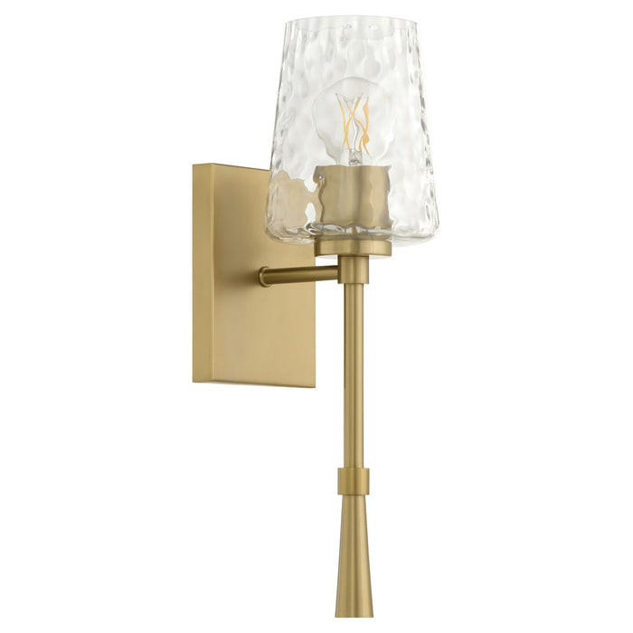 Quorum 5204-1-180 One Light Wall Mount, Aged Brass