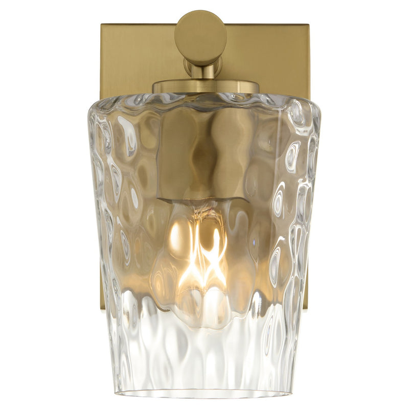 Quorum 5204-1-80 One Light Wall Mount, Aged Brass