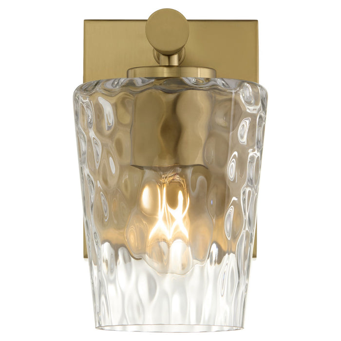 Quorum 5204-1-80 One Light Wall Mount, Aged Brass