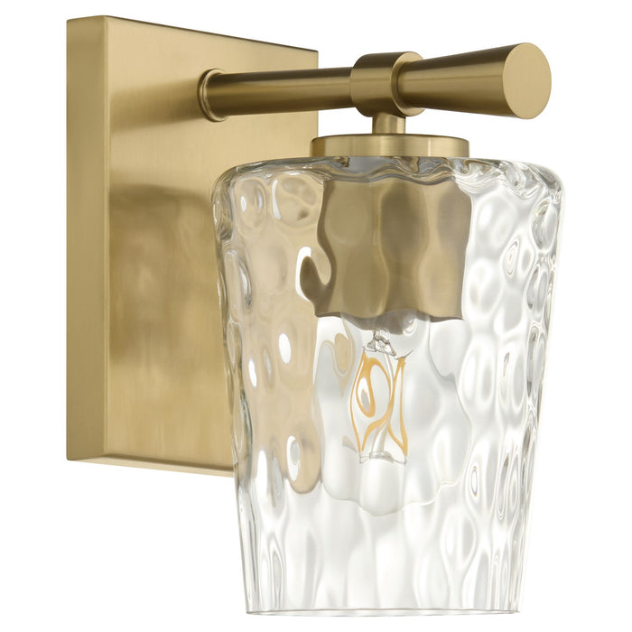 Quorum 5204-1-80 One Light Wall Mount, Aged Brass