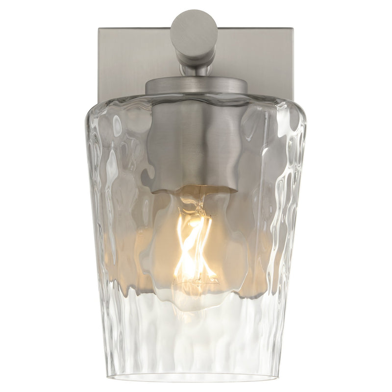 Quorum 5204-1-65 One Light Wall Mount, Satin Nickel