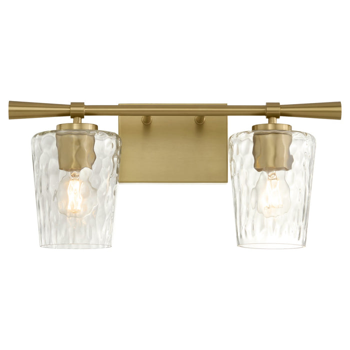 Quorum 5204-2-80 Two Light Vanity, Aged Brass