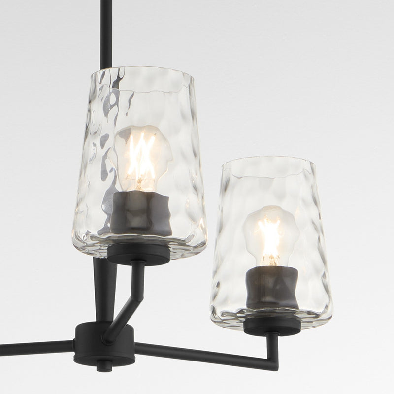 Quorum 6204-3-59 Three Light Chandelier, Matte Black