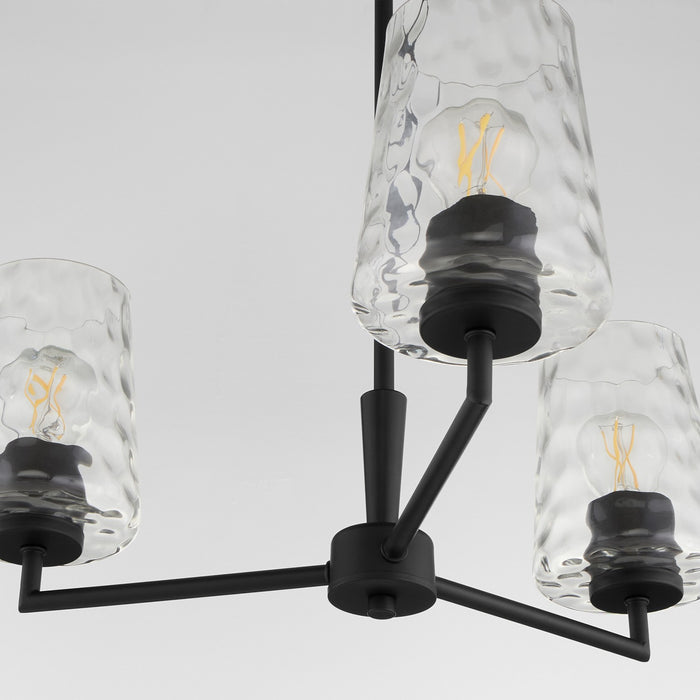 Quorum 6204-3-59 Three Light Chandelier, Matte Black