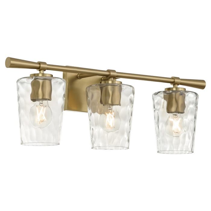 Quorum 5204-3-80 Three Light Vanity, Aged Brass
