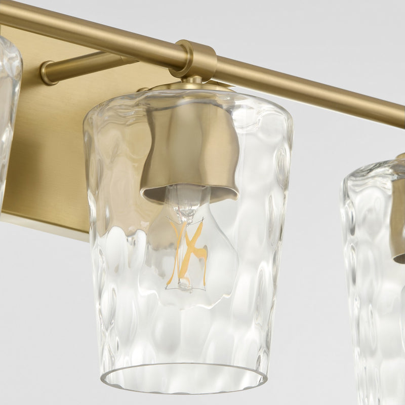 Quorum 5204-3-80 Three Light Vanity, Aged Brass