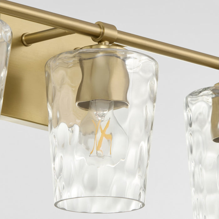 Quorum 5204-3-80 Three Light Vanity, Aged Brass