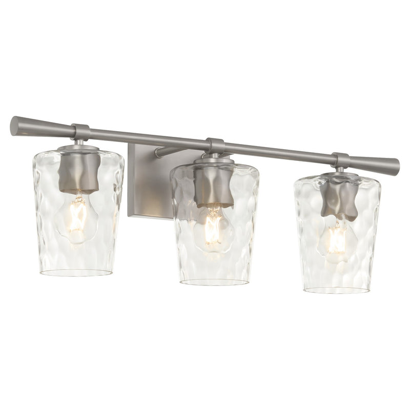 Quorum 5204-3-65 Three Light Vanity, Satin Nickel