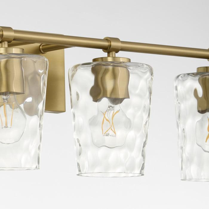 Quorum 5204-4-80 Four Light Vanity, Aged Brass