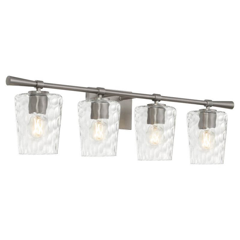 Quorum 5204-4-65 Four Light Vanity, Satin Nickel