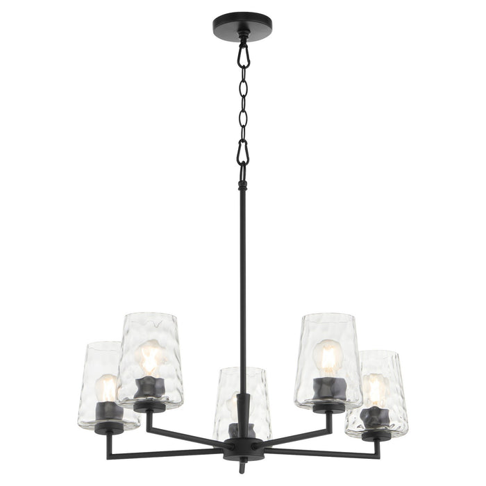 Quorum 6204-5-59 Five Light Chandelier, Matte Black