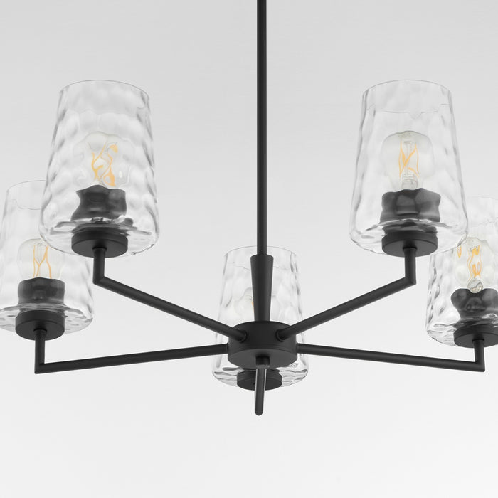 Quorum 6204-5-59 Five Light Chandelier, Matte Black