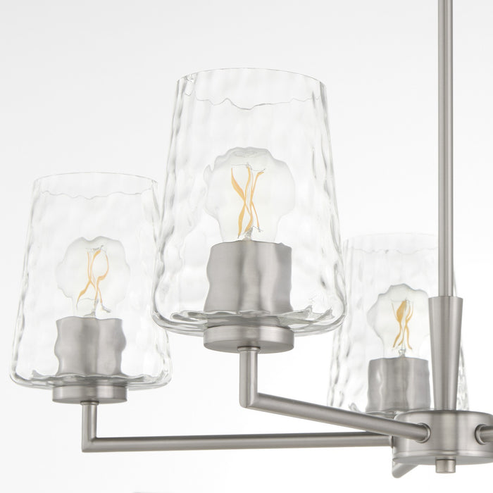 Quorum 6204-5-65 Five Light Chandelier, Satin Nickel
