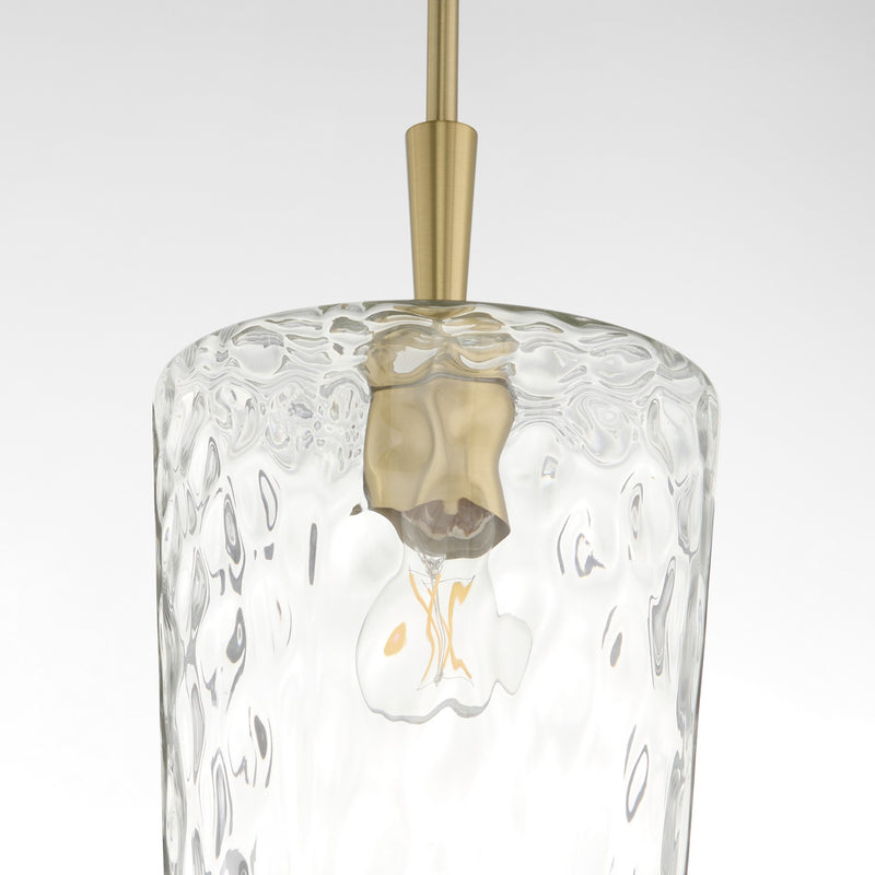 Quorum 3204-80 One Light Pendant, Aged Brass
