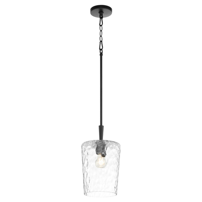 Quorum 3204-59 One Light Pendant, Matte Black