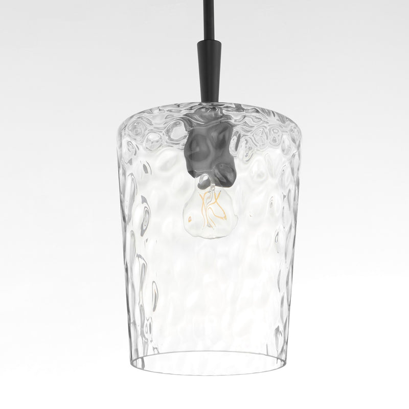 Quorum 3204-59 One Light Pendant, Matte Black