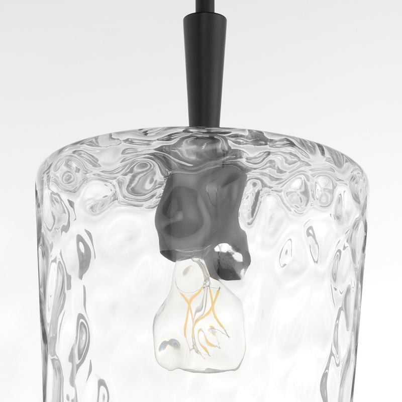 Quorum 3204-59 One Light Pendant, Matte Black