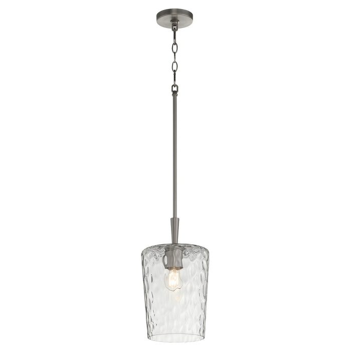 Quorum 3204-65 One Light Pendant, Satin Nickel