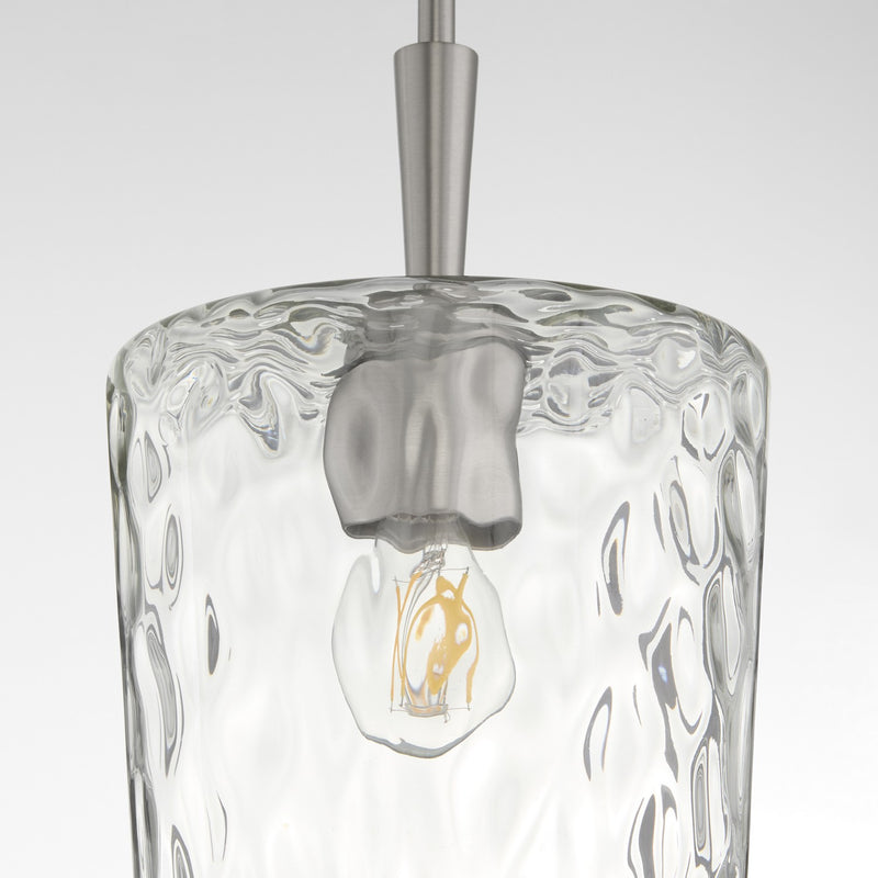 Quorum 3204-65 One Light Pendant, Satin Nickel