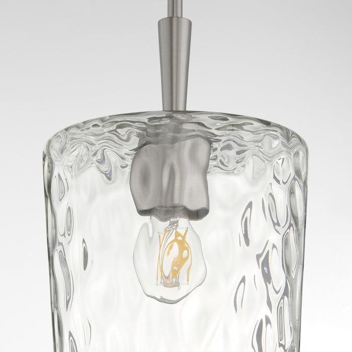 Quorum 3204-65 One Light Pendant, Satin Nickel